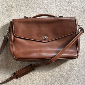 Coach Brown Leather Computer Bag